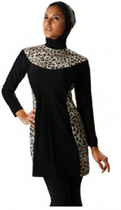 combinaison, burkini, tunique, femmes musulmanes, islam pas cher. Burkini avec voile, hijab pour grande taille. burkini leopard style dubai.